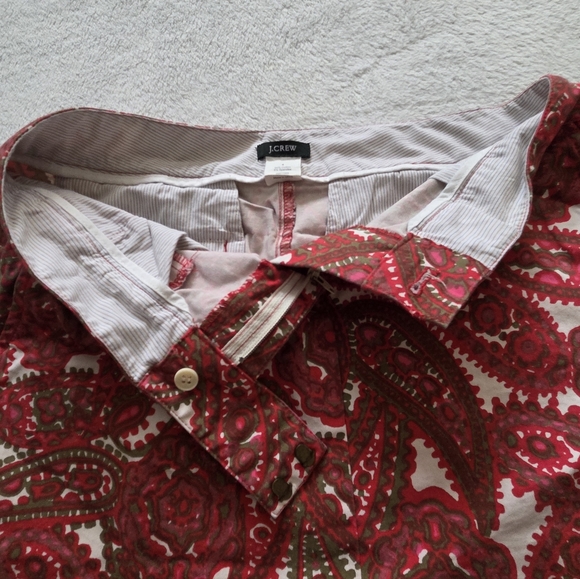 2000s Retro J. Crew Paisley Skirt Womens Size 4 Academia Mini Boho Preppy - Picture 3 of 4